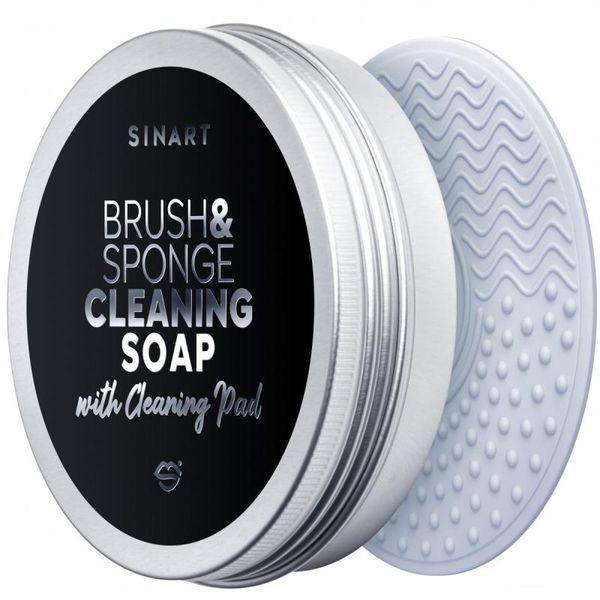 BRUSH&SPONGE CLEANING SOAP мыло для пензлів та спонжів з силіконовим килимком S1260 фото